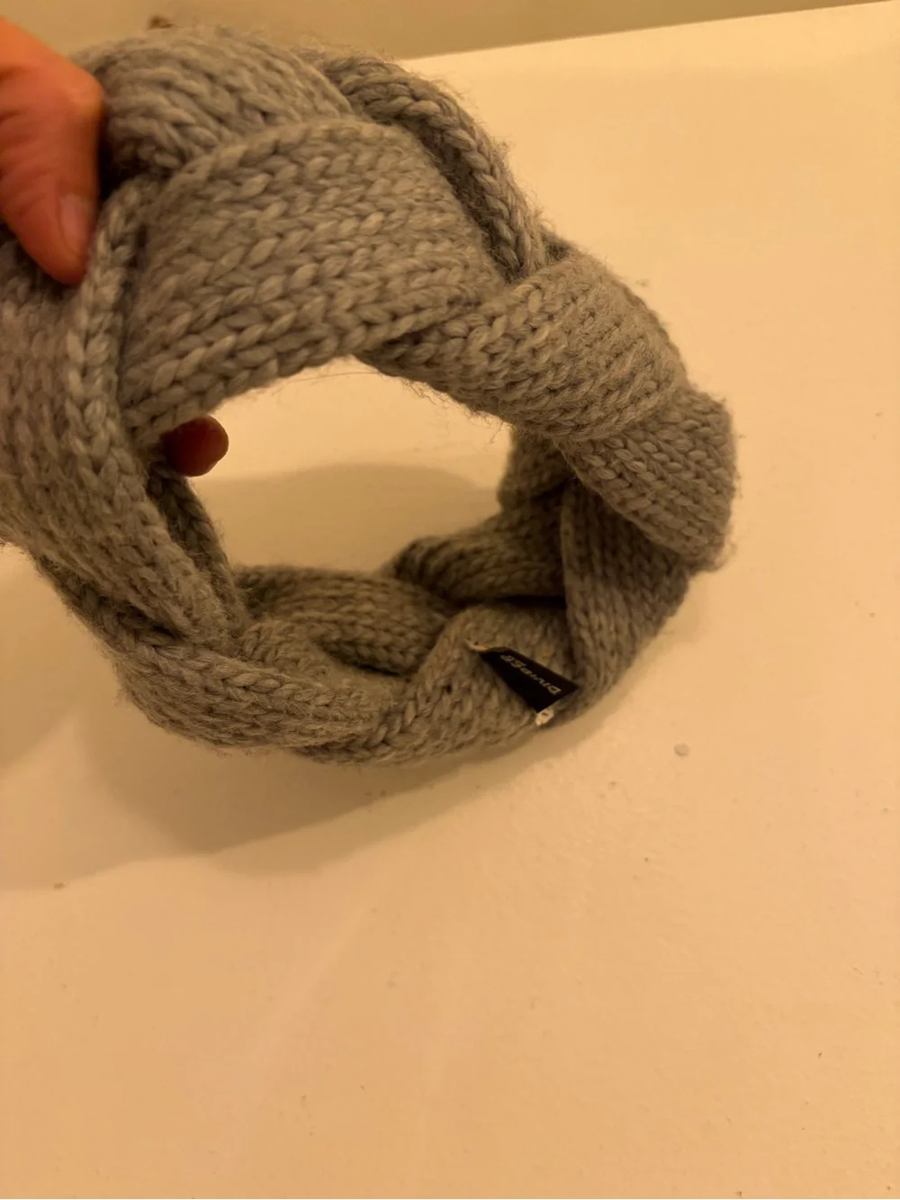 H&M Divided Chunky Braided Knit Headband Gray Winter Ear Warmer